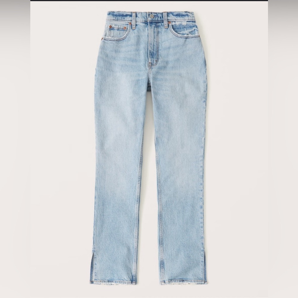 Abercrombie & Fitch Light Wash Straight Leg Jeans